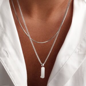 Alternative view of Minimal Pendant Necklace Duo
