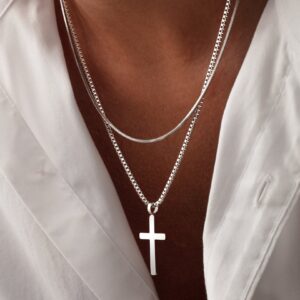 Alternative view of Classic Cross Necklace Duo